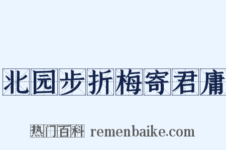 北园步折梅寄君庸是什么意思的图片